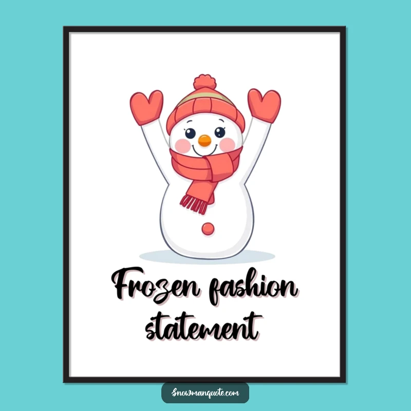 Funny Snowman Scarf Digital Art - Cheerful Winter Decor