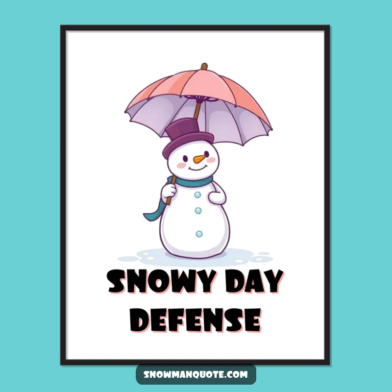 Funny Snowman Umbrella Digital Art - Instant Laughs for Your Digital Decor