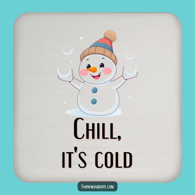Funny Snowman Juggling Coaster: Hilarious Winter Protection for Tables