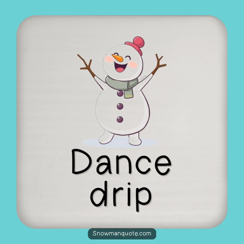 Funny Jigging Snowman Coaster - Protect Surfaces with Dance Moves