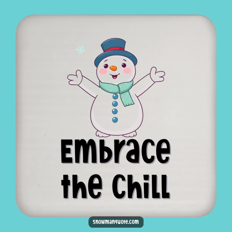 Funny Snowman Snowflake Hug Coaster: Winter Protection, Charming Funny Gift