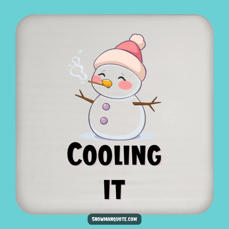 Funny Frosty Snowman Coasters - Protect Surfaces & Gag Gift
