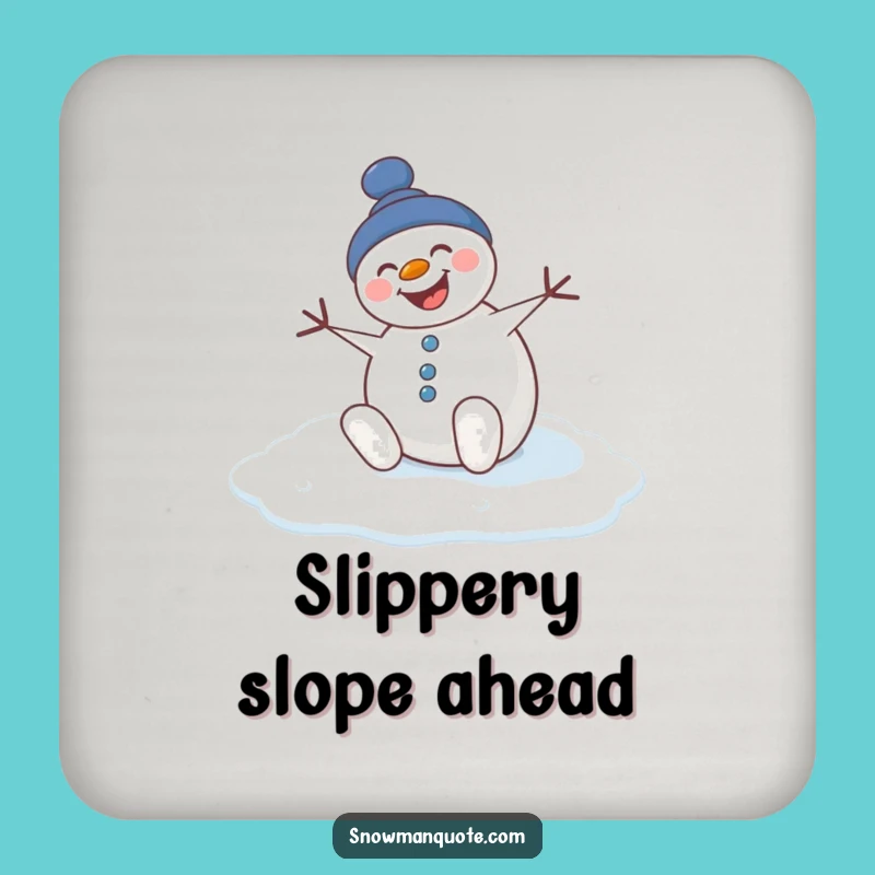 Funny Slipping Snowman Coaster - Hilarious Winter Table Protection