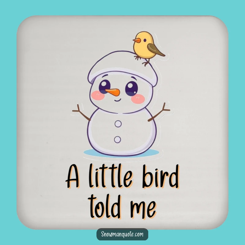 Funny Snowman Bird Coasters: Protect Surfaces with Surprise, Set of Funny Gifts
