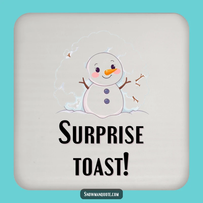 Funny Snowman Coaster - Peeking Delight Protection for Drinks & Surfaces Gift