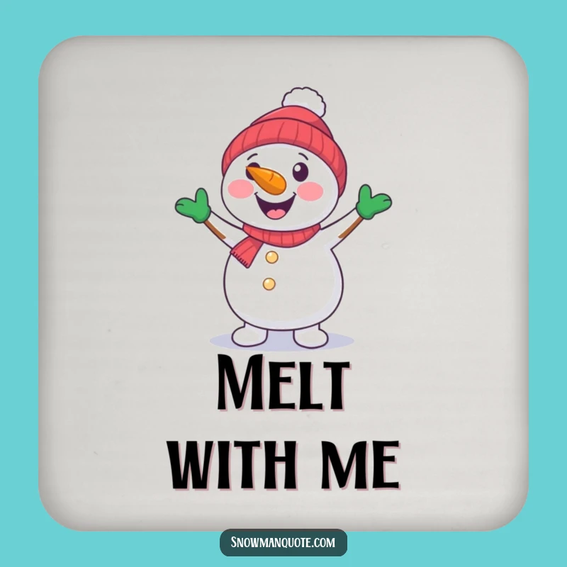 Funny Snowman Dancing Coaster Set: Protect Tables - Festive Funny Gift!