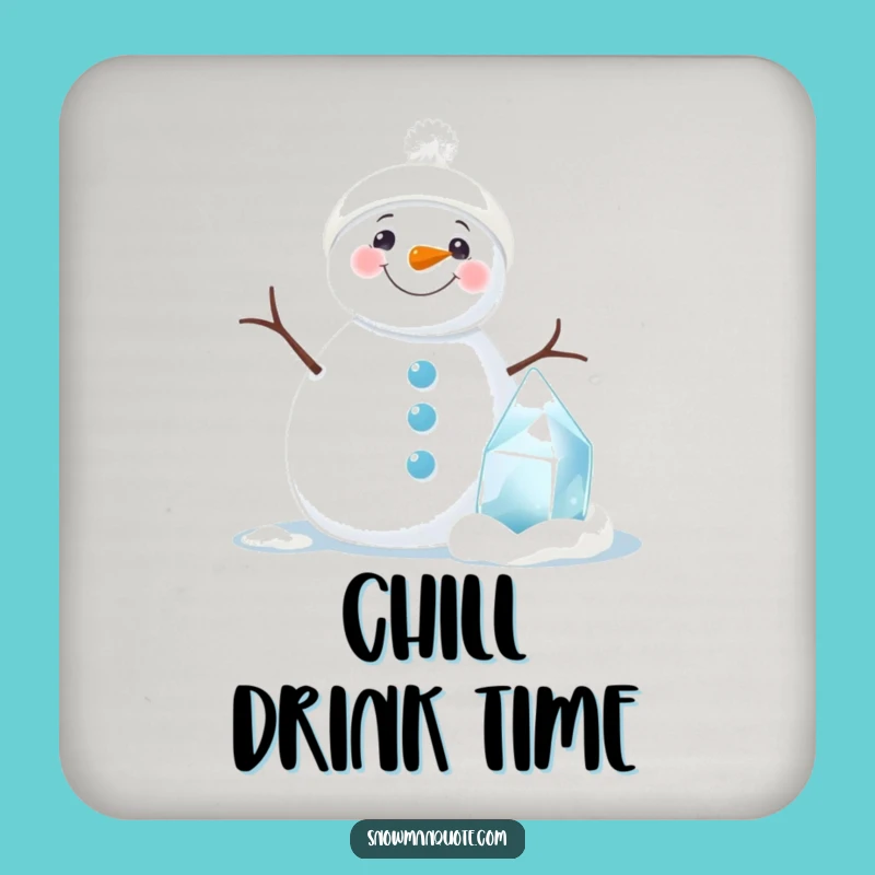 Funny Snowman Drink Coaster: Protect Surfaces with Winter Humor