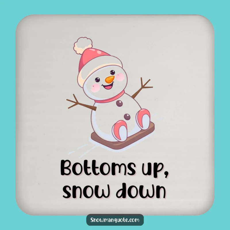 Funny Snowman Hill Slide Coaster: Protect Surfaces with Winter Character Humor
