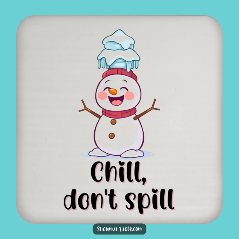Funny Snowman Icicle Coasters: Protect Surfaces with Comedy, Set of Funny Gifts