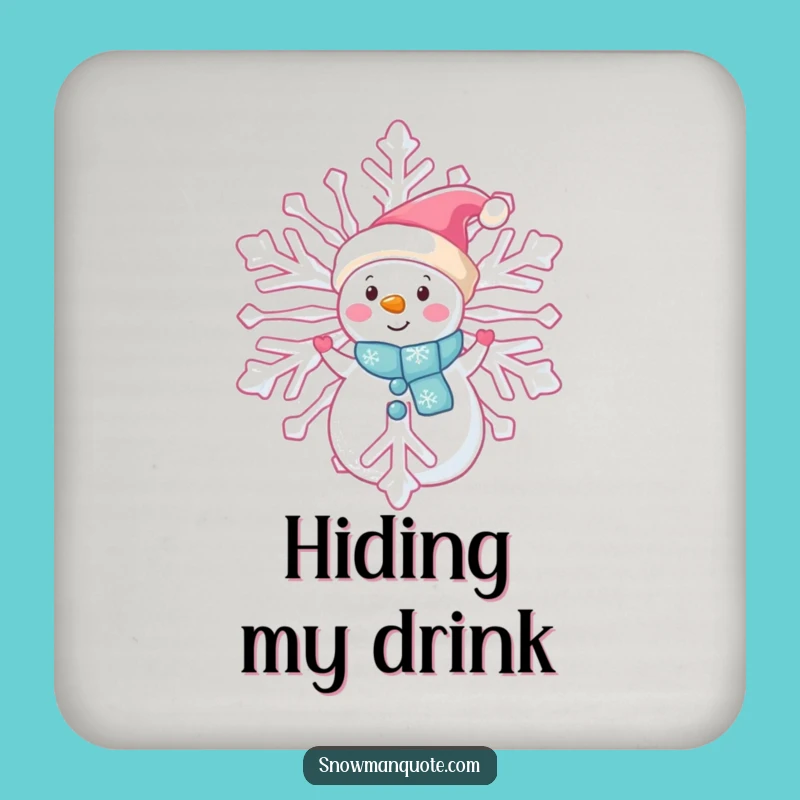 Funny Snowman Peeking Coaster: Mysterious Winter Protection for Tables