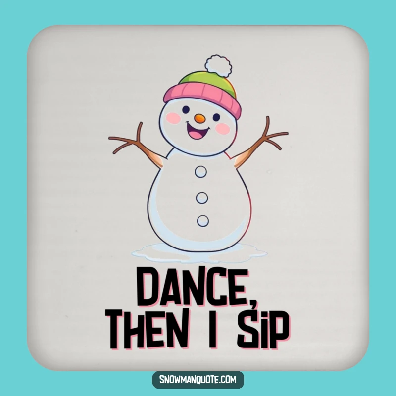 Funny Snowman Shimmy Coaster - Protect Surfaces with Dancing Flair