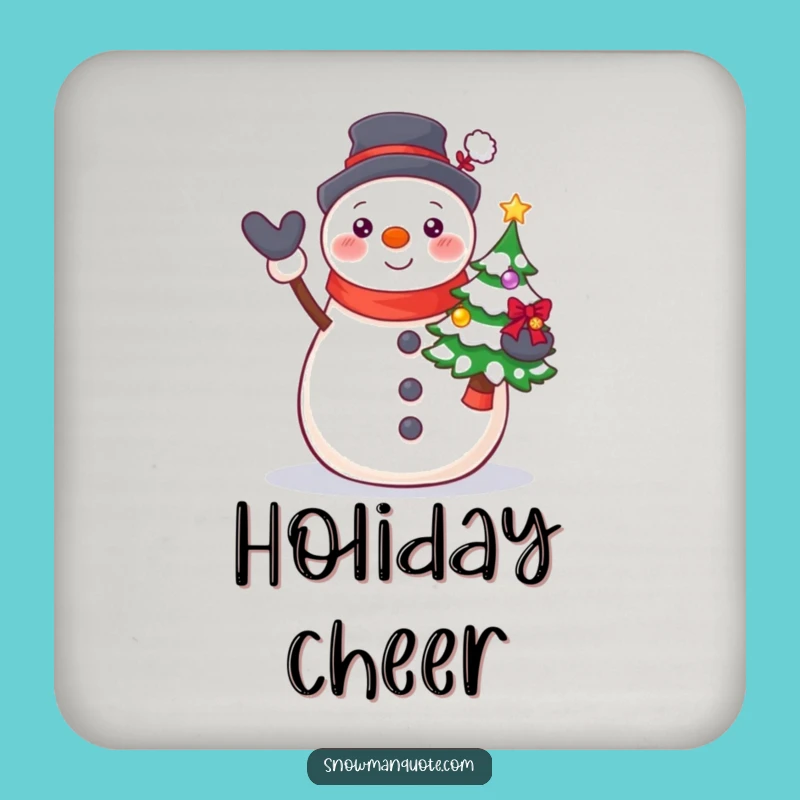 Funny Proud Snowman Tree Coaster: Festive Holiday Protection