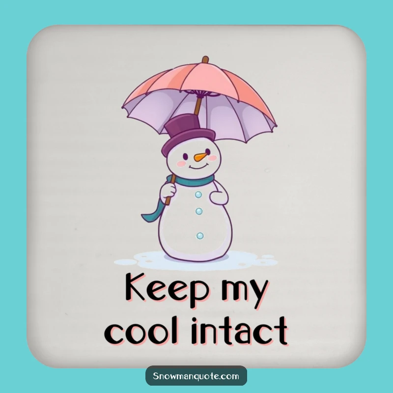 Funny Snowman Umbrella Coaster - Protect Surfaces with Winter Wit