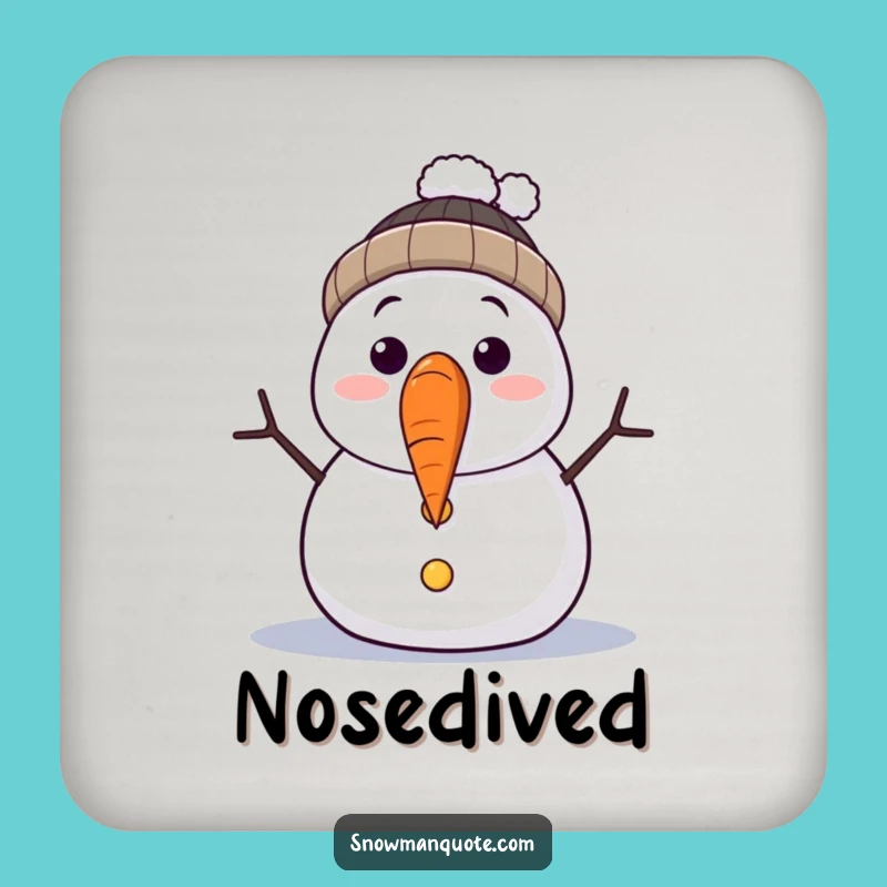 Funny Snowman Nose Fall Coaster - Protect Surfaces with Humor