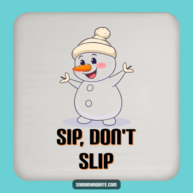Funny Snowman Dance Coaster: Silly Moves, Protect Surfaces, Gift
