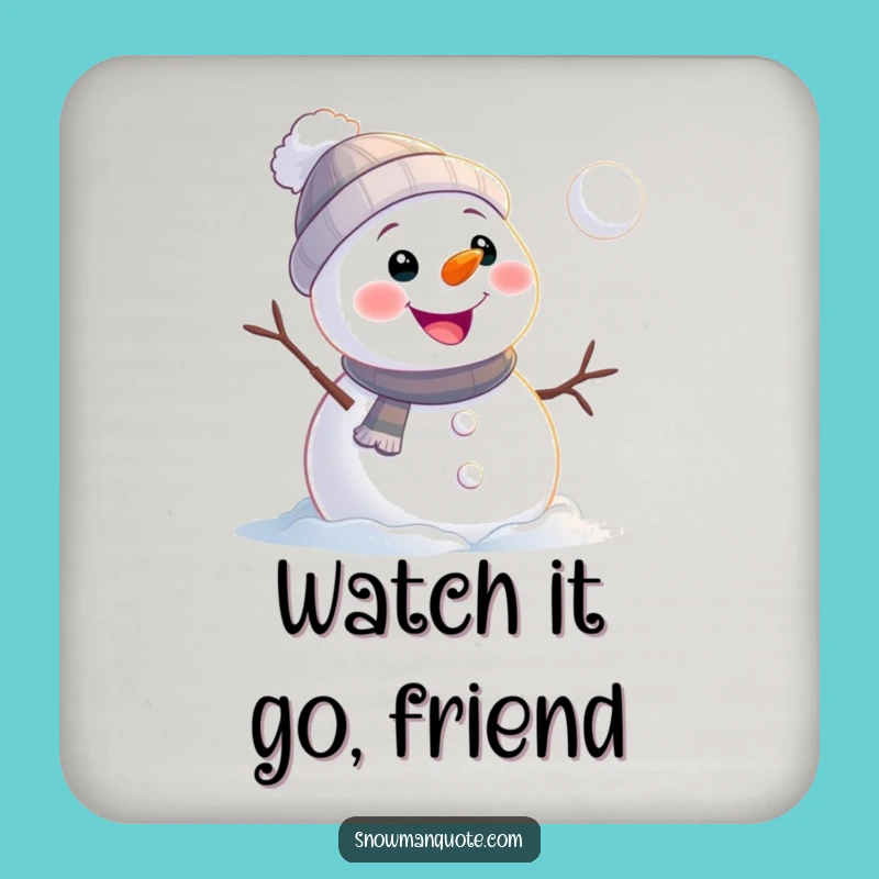 Funny Snowman Rolling Coasters: Protect Surfaces with Cheerful Winter Humor Gift