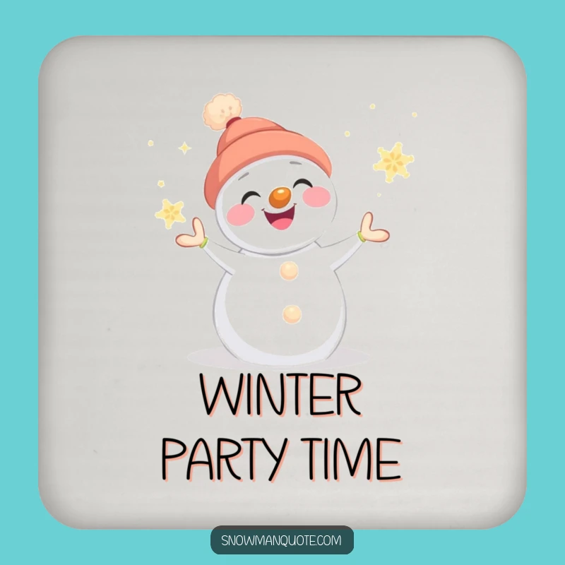 Funny Snowman Juggling Coaster Set - Whimsical Holiday Gift