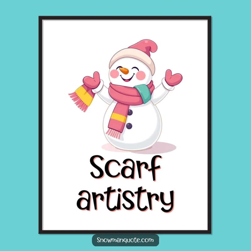 Funny Snowman Juggling Poster: Bring Winter Cheer to Your Walls with This Playful Performer Funny Gift