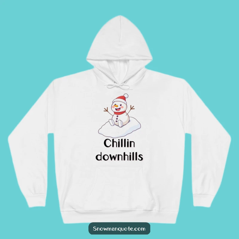 Funny Playful Snowman Hill Hoodie: Cozy Winter Laughs Guaranteed