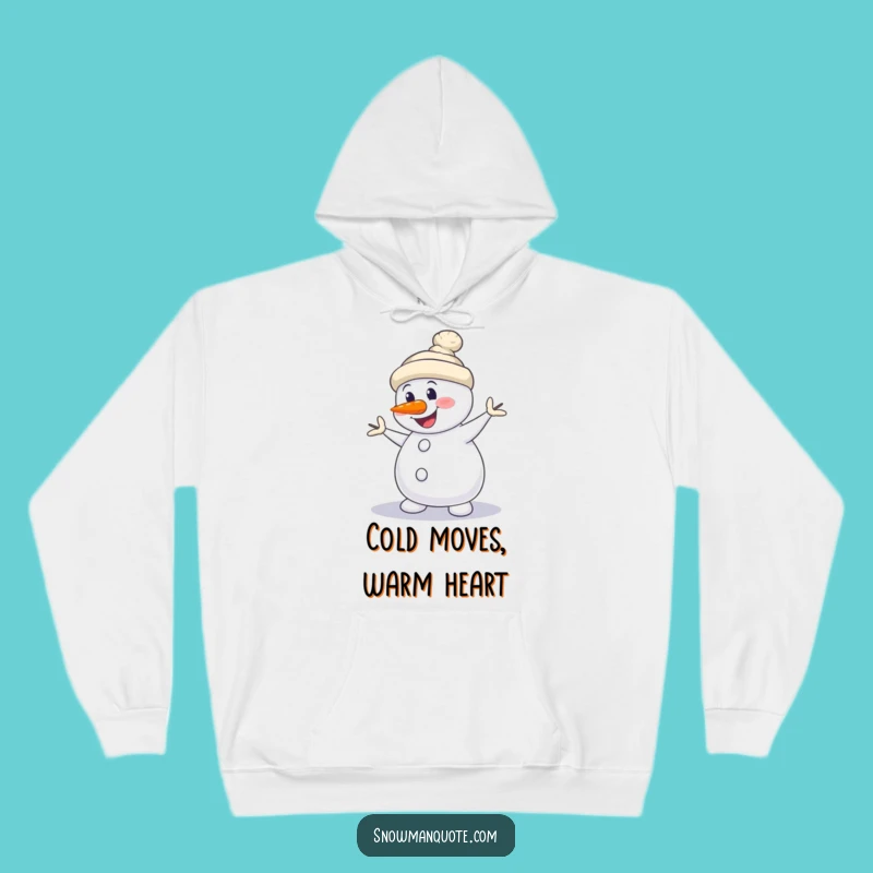 Cozy Funny Snowman Dance Hoodie: Silly Moves, Warm Winter Gift