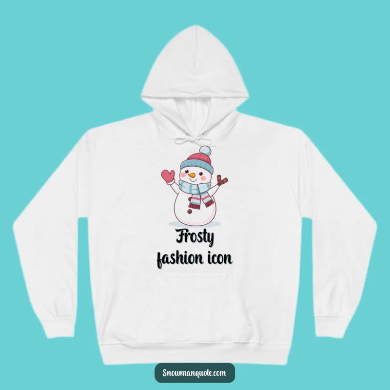 Cozy Funny Snowman Hoodie - Jaunty Scarf Winter Warmth & Humor Gift