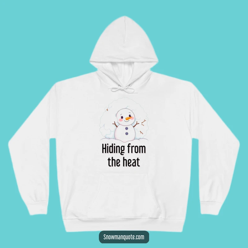 Cozy Funny Snowman Hoodie - Peeking with Delight Winter Warmth Gift