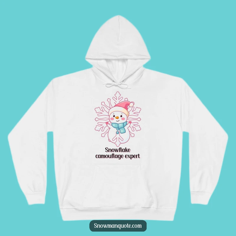 Cozy Funny Snowman Peeking Hoodie: Warm Winter Mystery and Gift Apparel