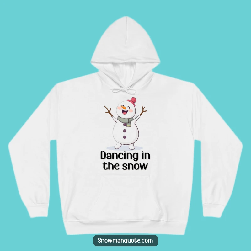 Funny Jigging Snowman Hoodie - Cozy Comfort with Hilarious Winter Moves