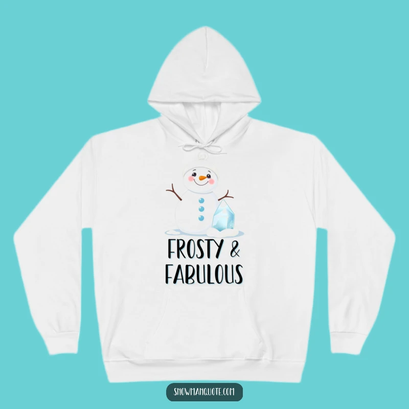 Funny Snowman Hoodie: Cozy Winter Laughs with Ice Sculpture Buddy