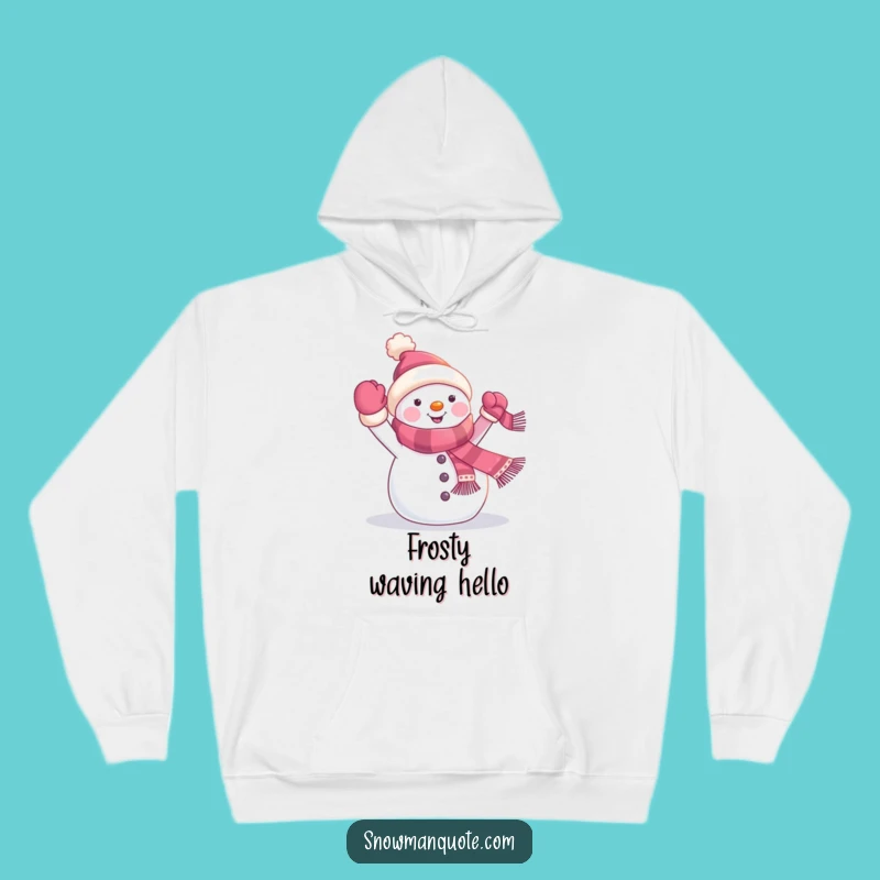 Funny Snowman Banner Hoodie: Cozy Winter Pal, Warm and Cheerful Gift
