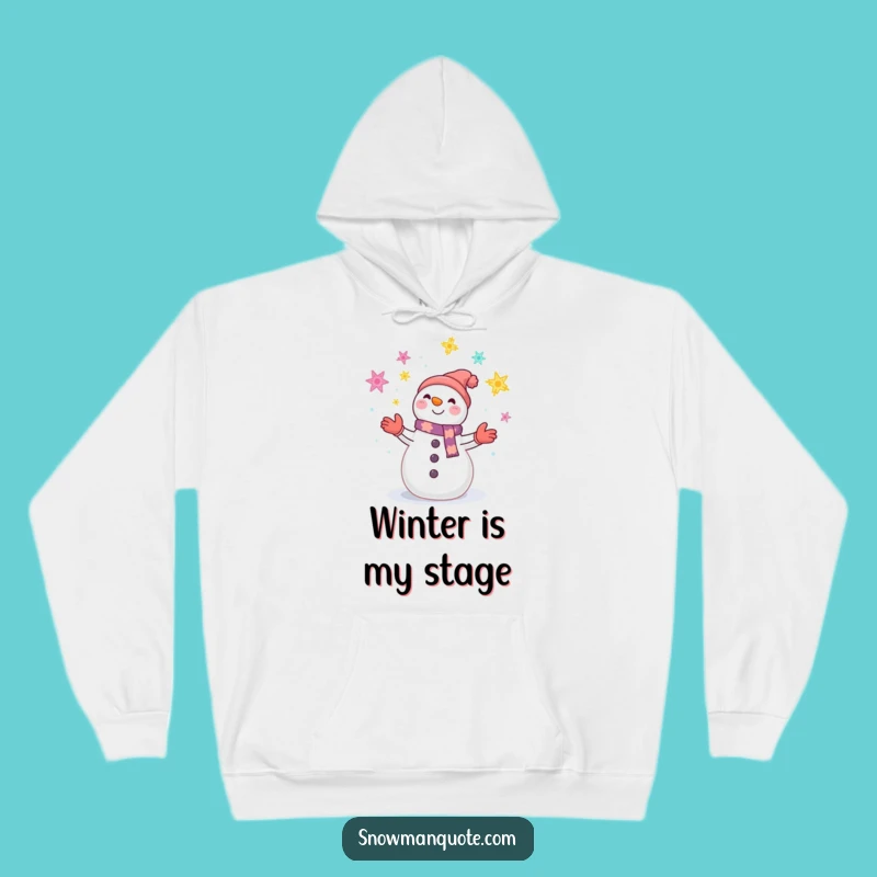 Funny Snowman Juggling Hoodie - Cozy Winter Snowflake Fun Gift