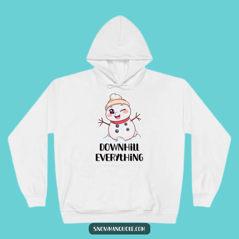 Funny Snowman Rolling Hoodie: Cozy Up with Adventure and This Mischievous Pal Funny Gift