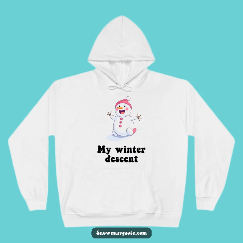 Funny Snowman Rolling Hoodie - Cozy Winter Fun Funny Gift