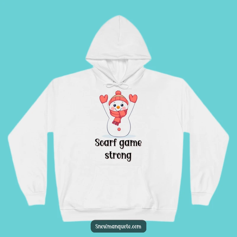 Funny Snowman Scarf Hoodie - Cozy Cheerful Winter Character Wear