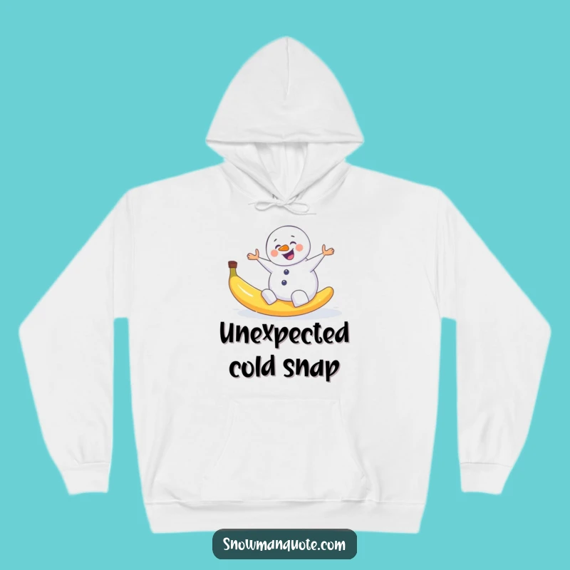 Funny Snowman Slipping Hoodie - Comedic Winter Warmth & Fun Gift