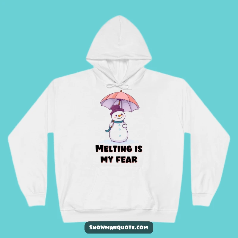 Funny Snowman Umbrella Hoodie - Cozy Winter Laughs for a Chilly Day