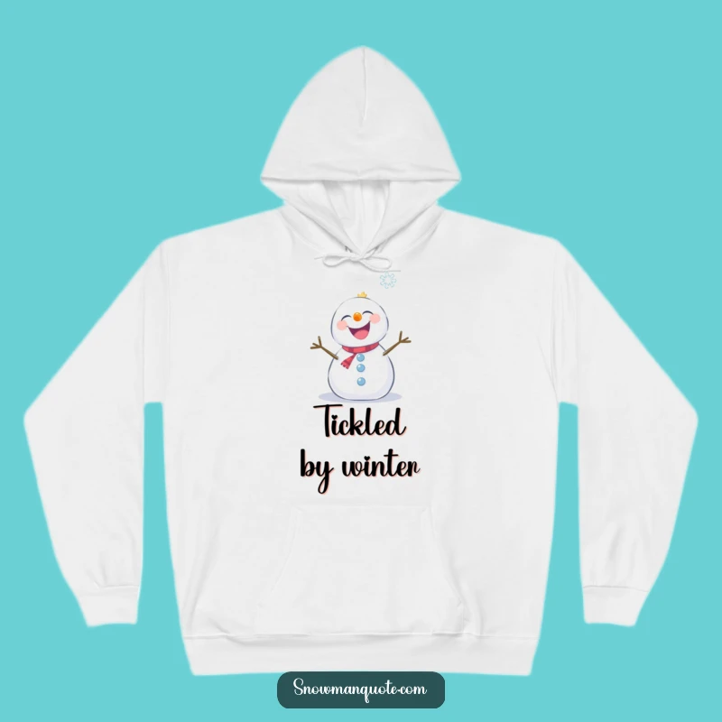 Cozy Funny Snowman Hoodie - Giggling at Snowflake Humor Perfect Gift