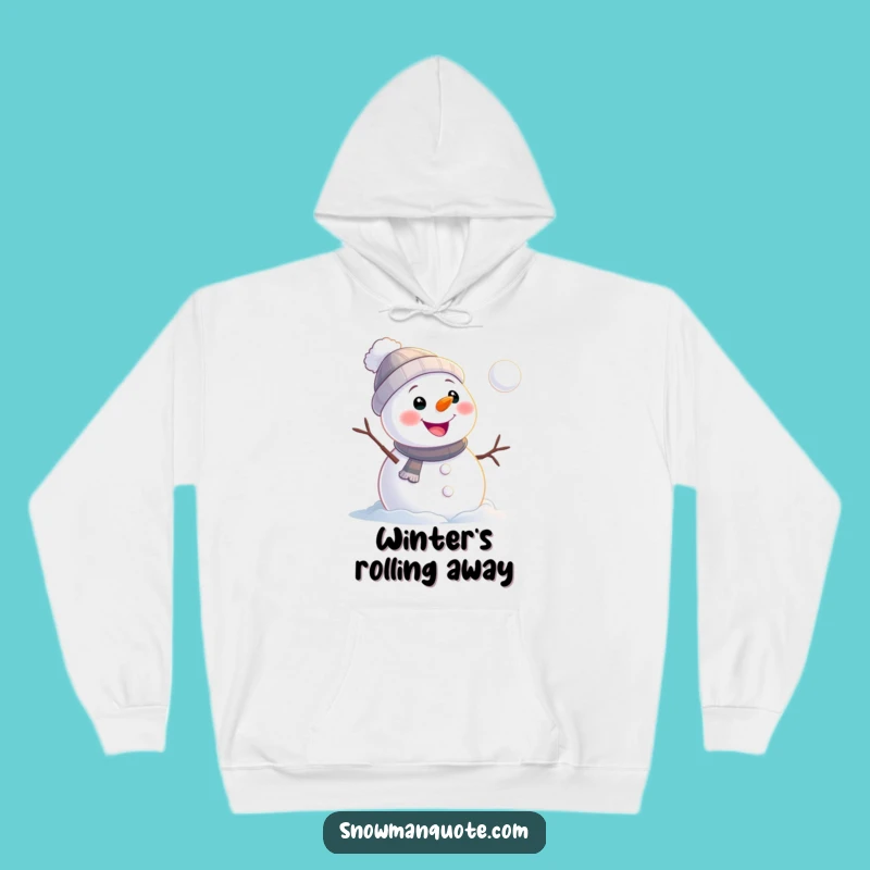 Funny Snowman Rolling Hoodie: Cozy Comfort for Winter's Funny Surprises Gift