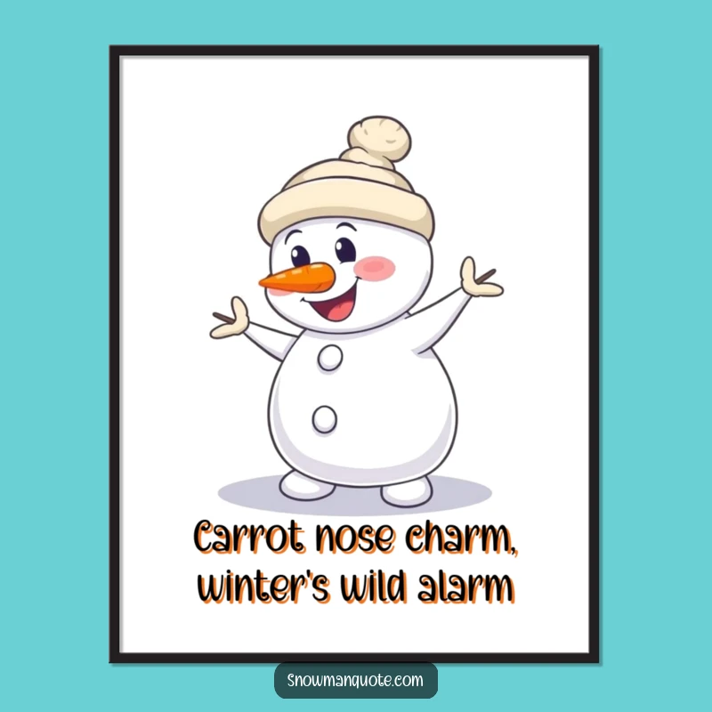 Funny Free Printable Wall Art: Dancing Snowman Decor for a Playful Space