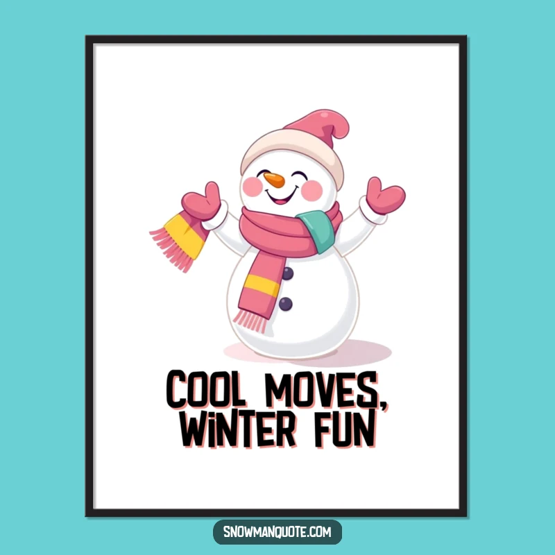Free Printable Giggling Snowman Wall Art Funny Juggling Downloadable Decor