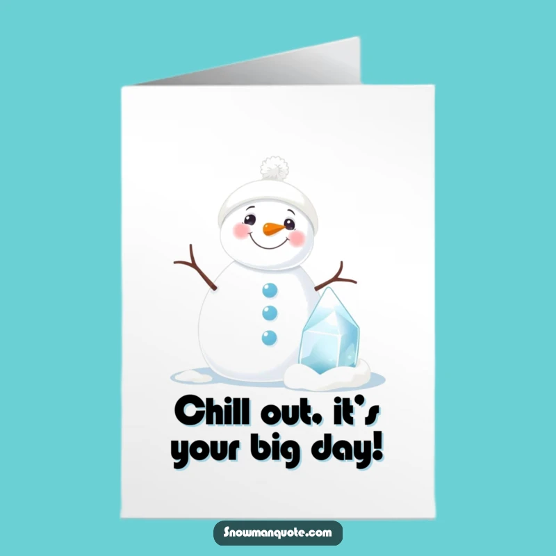 Free Printable Birthday Card: Funny Snowman & Ice Sculpture LOL Downloadable Gift