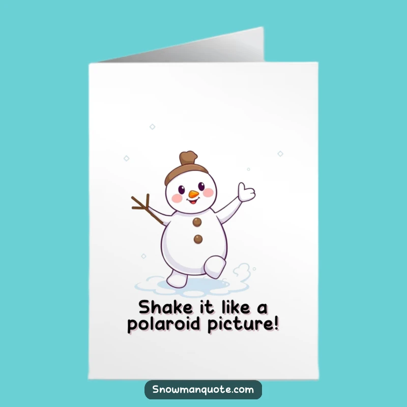Free Printable Birthday Card: Dancing Snowman Grooving, Hilarious Downloadable Gift for a Fun Party