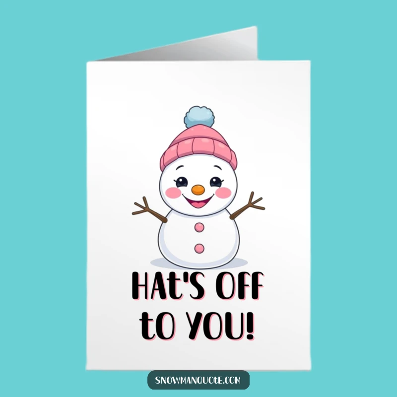 Free Printable Birthday Card: Grinning Snowman, Funny Downloadable for Quirky Celebrations