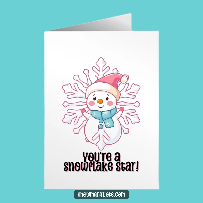 Free Printable Congrats Card: Snowman Peeking - Downloadable Gift