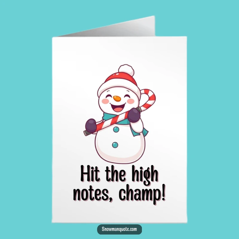 Free Printable Congrats Card: Snowman Rockstar - Funny Downloadable Gift for a Winner
