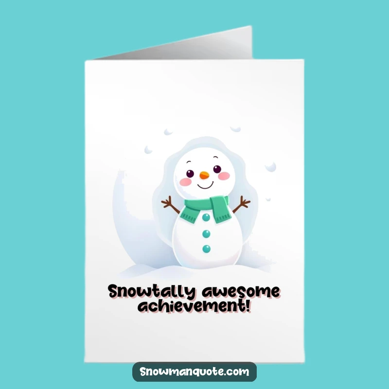 Free Printable Congrats Card: Snowman Peek for a Sweet DIY Gift