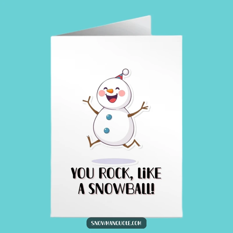Free Printable Snowman Kick Congratulations Card Funny Celebration Downloadable