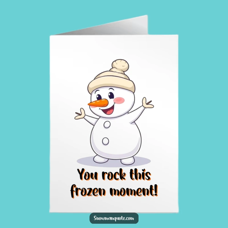 Free Printable Congrats Card: Silly Snowman Dance for a Joyful DIY Gift