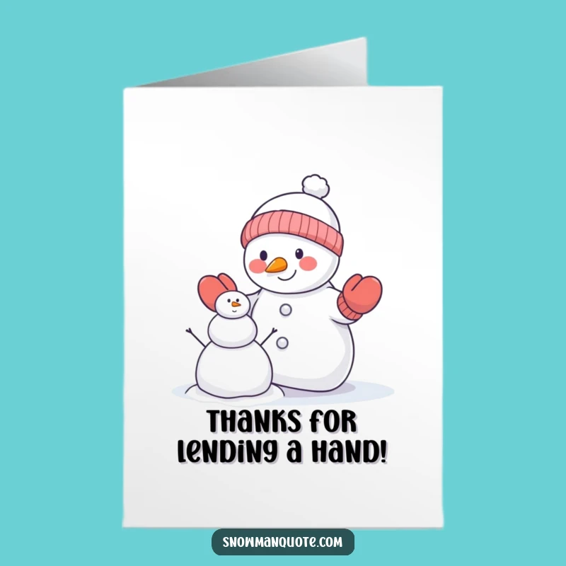 Free Printable Snowman Thank You Card: Funny DIY Attempt Downloadable Gift