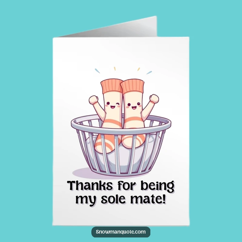 Free Printable Thank You Card: Dancing Socks Gratitude, Humorous Downloadable Gift
